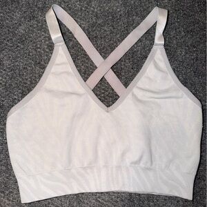 AYBL Light Gray Cross-Back Sports Bra